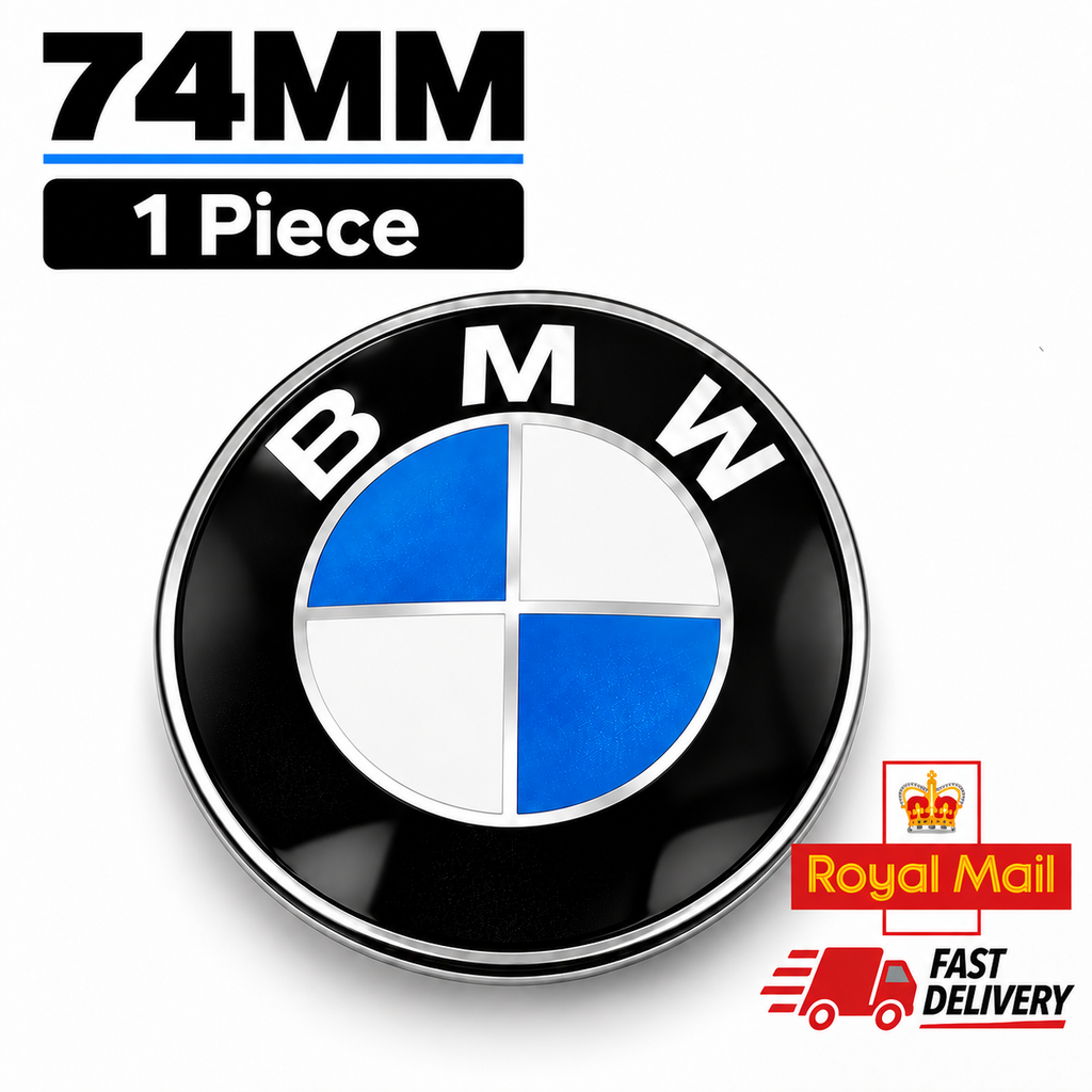 1x BMW 74mm Boot Lid ROUND Rear EMBLEM B FOR BMW - E46 E36 E90 E60 E83 E92 M3 UK