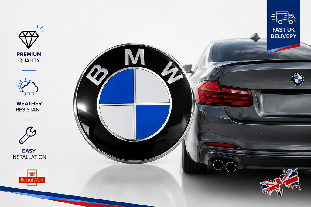 1x BMW 74mm Boot Lid ROUND Rear EMBLEM B FOR BMW - E46 E36 E90 E60 E83 E92 M3 UK