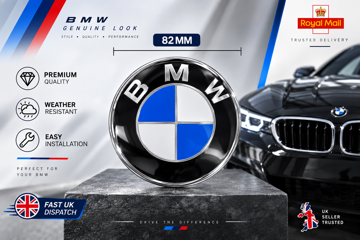 BMW Bonnet Badge 82mm Fits 1 3 5 6 X M E92 E81 E60 M3 51148132375